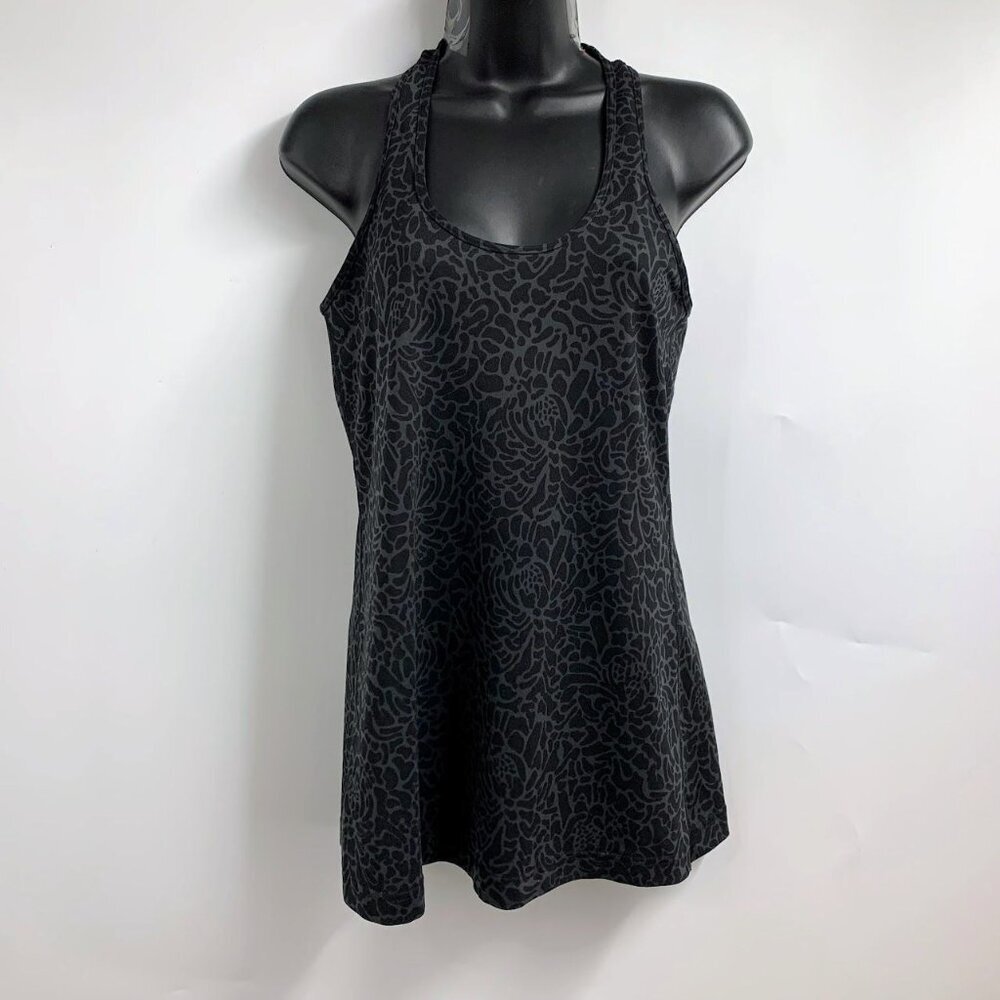 Lululemon Racerback Floral Print Tennis Workout Yoga Tank Top Size 4